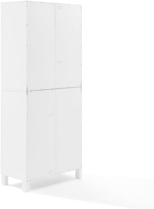 HomeStock Tall Kitchen Pantry Set - Stackable Storage Cabinets - White - 16&q...