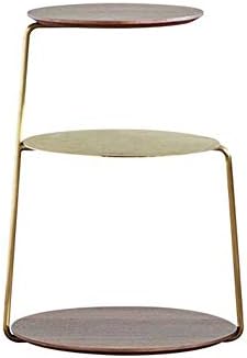 Telephone Table, End Table,Black Walnut Stainless Steel Titanium-Plated Side ...