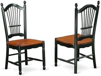 East West Furniture ANDO5-BCH-W 5 Piece Dining Room Table Set Includes a Roun...
