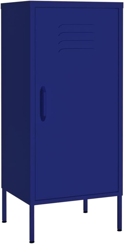 Steel Storage Cabinet Navy Blue 16.7x13.8x40 in with 2 Adjustable Shelves, 13...