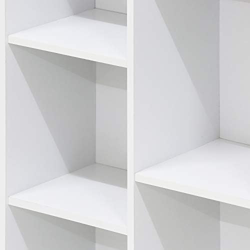 Furinno LUDER Book Shelf, 7-Cube Bookshelf, Bookcase with Open Shelves, 9.4 x...