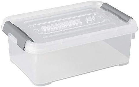 Allibert "Handy Plus Storage Box with Lid, Transparent/Silver, 4 Litre