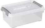 Allibert "Handy Plus Storage Box with Lid, Transparent/Silver, 4 Litre
