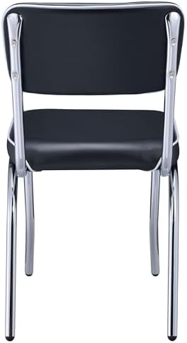 Coaster Home Furnishings Retro Set of 2 Open Back Dining Side Chairs Faux Lea...