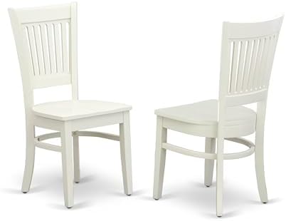 East West Furniture ANVA5-LWH-W 5 Piece Kitchen Table Set for 4 Includes a Ro...