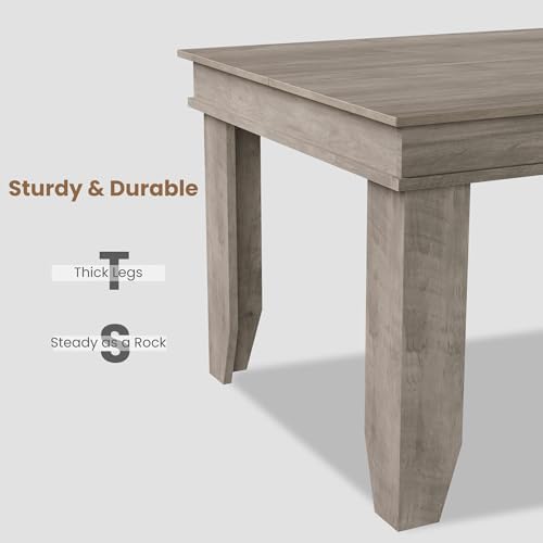 GarveeHome Farmhouse Dining Table for 6-8 People, 71 in Long Kitchen Tables w...