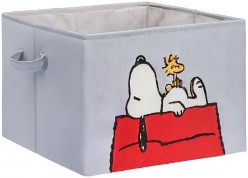 Lambs & Ivy Snoopy Foldable/Collapsible Storage Bin/Basket Organizer w/ Handles