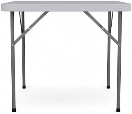 Flash Furniture Elon Square Plastic Folding Table, Portable Dining Card Table...