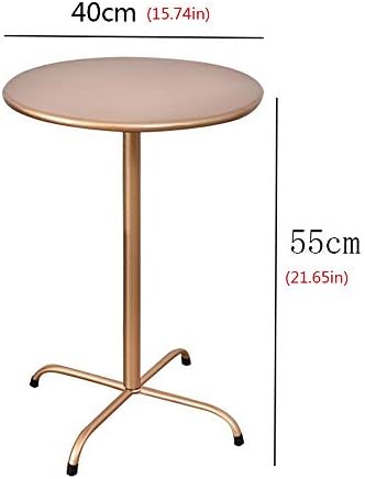 Telephone Table, Round Metal Coffee/Telephone/Bedside Table,Living Room Sofa ...