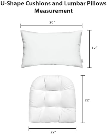 RSH DECOR: Tufted U-Shapes & Lumbars 2 of Each | 22" x 22" &amp...