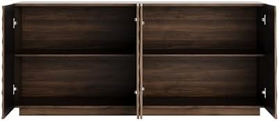 4-Door Sideboard Buffet Cabinet, 59'' Wood Kitchen Storage Cabinet Si...