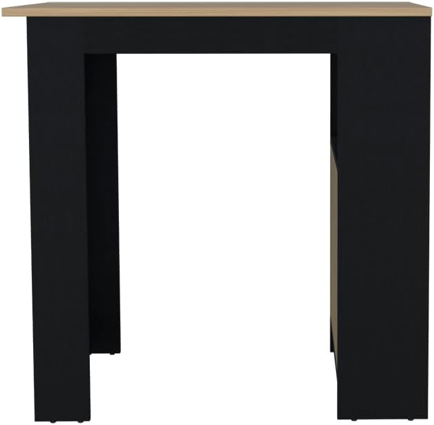 Kitchen Island Wynne with Black+Natural, Engineered Wood | Engineered wood ki...