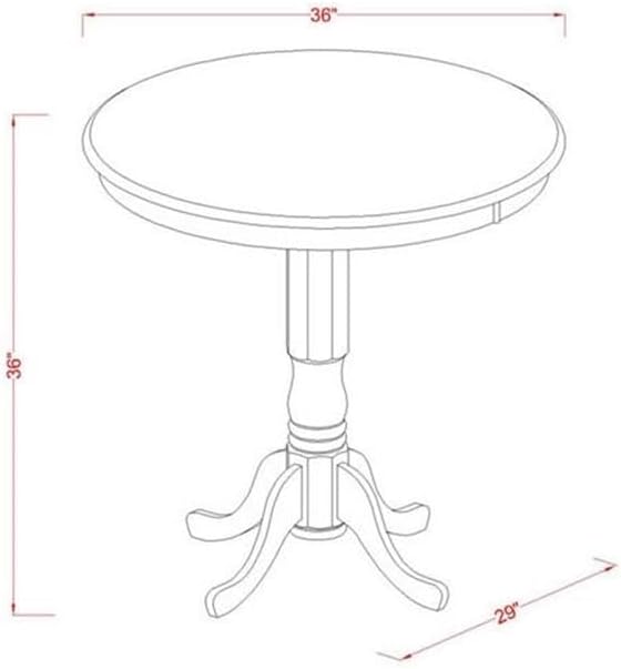East West Furniture JAGR3-OAK-W 3 Piece Kitchen Counter Height Dining Table S...