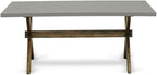 East West Furniture X797MZ748-5 5 Piece Kitchen Table Set for 4 Includes a Rectangle Dining Room Table with X-Legs and 4 Coffee Linen Fabric Parson Dining Chairs, 40x72 Inch, Multi-Color