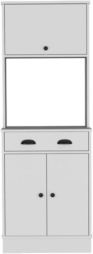 Pantry Cabinet Microwave Stand Warden, Kitchen, White