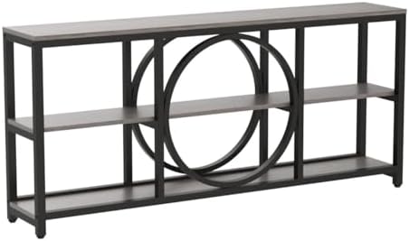 Tribesigns Extra Long Console Table, 70.9" Sofa Table with 3 Tier Shelve...