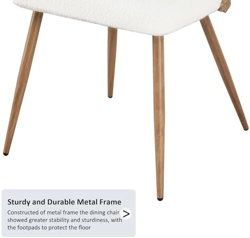 Rattan Dining Chairs Set of 4,Modern Upholstered Kitchen Room Chairs,Accent D...