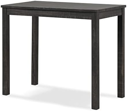 Roundhill Furniture Sora Wood 3-Piece Counter Height Dining Set, Grey,Grey