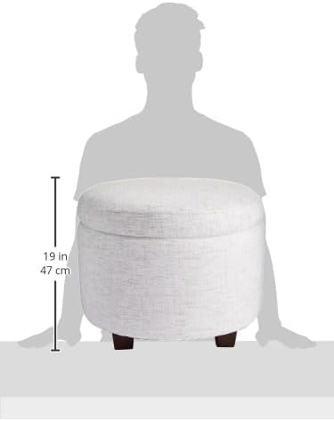 Evolur Vienna Ottoman in Fog Grey, Made from Sturdy and Sustainable FSC-Certi...