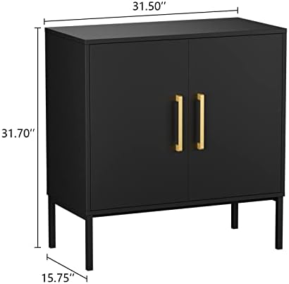 CARPETNAL Set of 2 Accent Storage Cabinet with Doors and Adjustable Shelf, Fr...