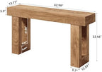 LITTLE TREE 63 Inches Long Console Table for Entryway, Sofa Table Behind Couch, Wooden Entry Table Foyer Hallway Table, Industrial Console Sofa Table for Living Room, Oak Color