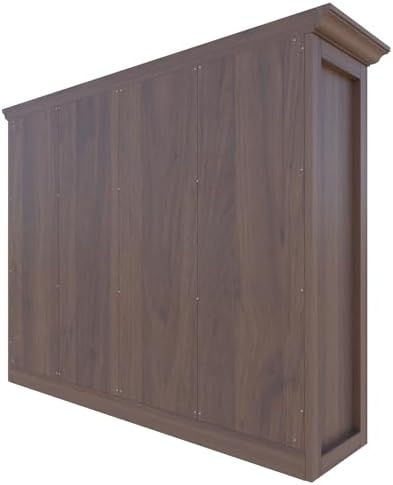 OSCHF 12-Cube Open Bookcase with Base, 3-Tier Wooden Bookshelf, Walnut