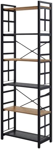 Hombazzar 6 Tier Bookshelf,70 inch Tall Bookshelf,Brown