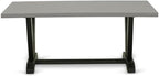 East West Furniture VT697 V-Style Modern Kitchen Table - a Rectangle Dining Table Top with Stylish Legs, 40x72 Inch, Multi-Color