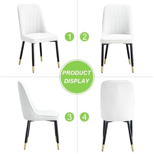 Dining Chairs Set of 4,Modern Dining Room Chairs,Faux Leather Dining Chairs w...