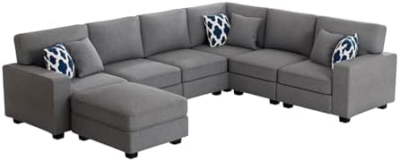 Legend Vansen Oversized Modular Sectional Sofa,U/L‑Shaped Reversible Couch wi...