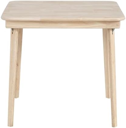 Stakmore Straight Edge Solid Wood Folding Card Table, Unfinished