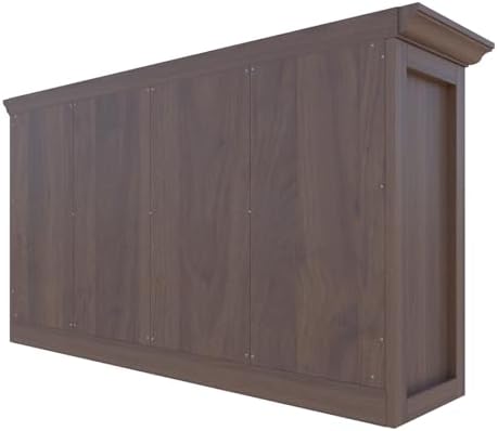 OSCHF 8-Cube Open Bookcase with Base, 2-Tier Low Cabinet, Walnut
