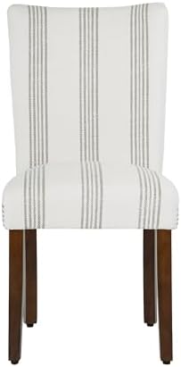 HomePop Parsons Dining Chair - Brown Stripe (Set of 2)