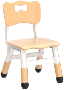 WHY TOYS Adjustable Kid Chairs Indoor 3 Level Adjustable Suitable for Children Age 2-6. Maximum load-bearing 220LBS Suitable for Family Classroom and Nursery Child Seat Set (2-Pack-Beige)