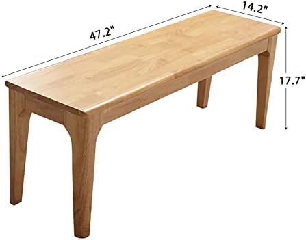 Wilk Wooden Entryway Bench, 47'' Indoor End of Bed Bench, 100% Solid ...