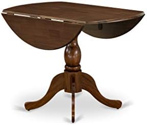 East West Furniture DMT-AWA-TP Dublin Kitchen Dining Table - a Round Wooden T...
