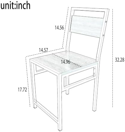 KEIKI 3-Piece Small Dinner Table Set for 2-4 Dinning with Storage, Walnut
