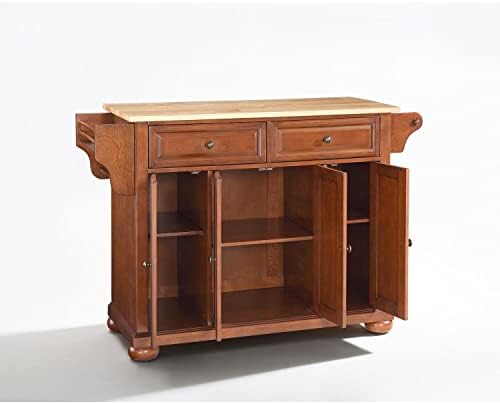 HomeStock Full Size Kitchen Island with Countertop & Storage Modern Kitch...