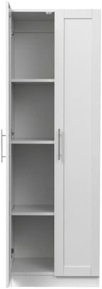LUMISOL High Kitchen Pantry Cabinet with 2 Doors, Buffet Cupboards Sideboard with 3 Shelves, Kitchen Hutch for Living Room Dining Room, White