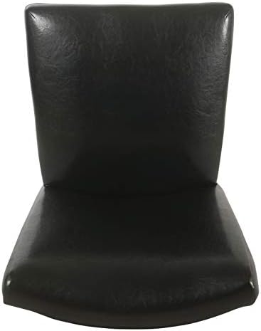 HomePop Parsons Upholstered Accent Dining Chair, Set of 2, Black Faux Leather