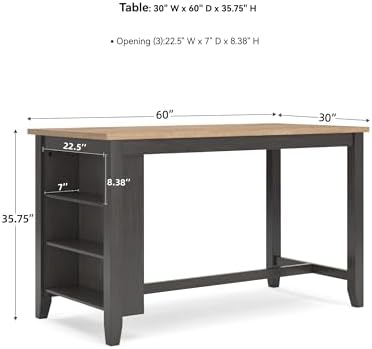 Signature Design by Ashley Gesthaven Counter Height Dining Table, 60-Inch