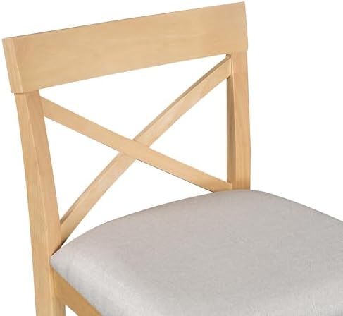 LUMISOL 3 Piece Pub Table and Chair Set, Small Wood Counter Height Bar Table ...