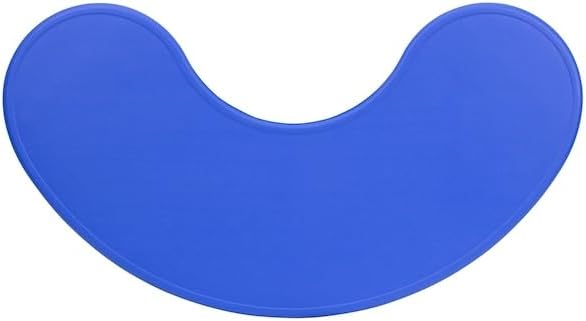 Flash Furniture 35''W x 65''L Half-Moon Blue Plastic Height A...