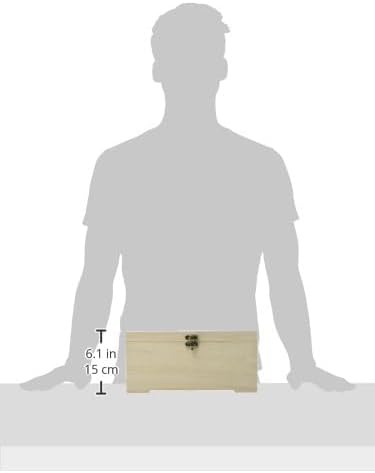 Rayher Wooden Casket with Inset, 2 Parts, 28x18x13,5cm, Multi-Colour, 2.85 x ...