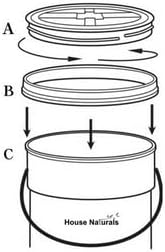 House Naturals 5 Gallon Magenta Pink Food Grade Bucket with Screw on Lid- Pac...