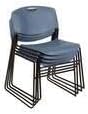HomeStock Square Lounge Table & 4 Nesting Chairs - Breakroom Furniture Set