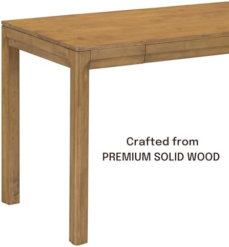 NTC Flow Modern Wooden Rectangle Desk Table with Hidden Drawer – Waterproof &...