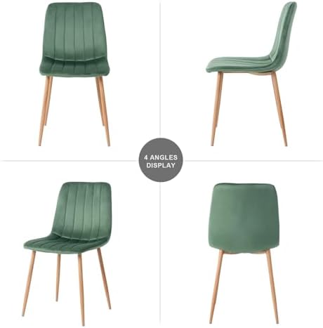 Dining Chairs Set of 4, Modern Kitchen Dining Room Chairs, Ergonomic Velvet D...