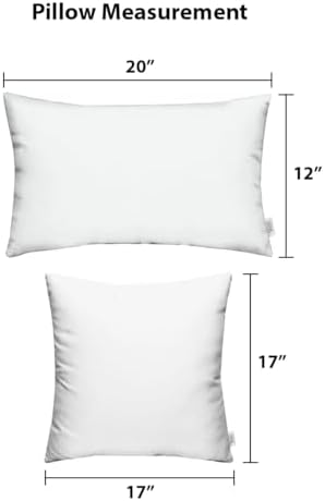 RSH DECOR Sunbrella Lumbar & Square Pillows Set of 4 | 20" x 12&quot...