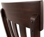 Signature Design by Ashley Haddigan Faux Leather Cushioned Rake Back Dining Chair, 2 Count, Dark Brown